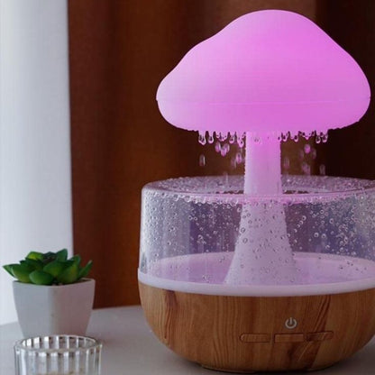 Humidifier & Essential Oil Diffuser – Raindrop Ambient Night Light