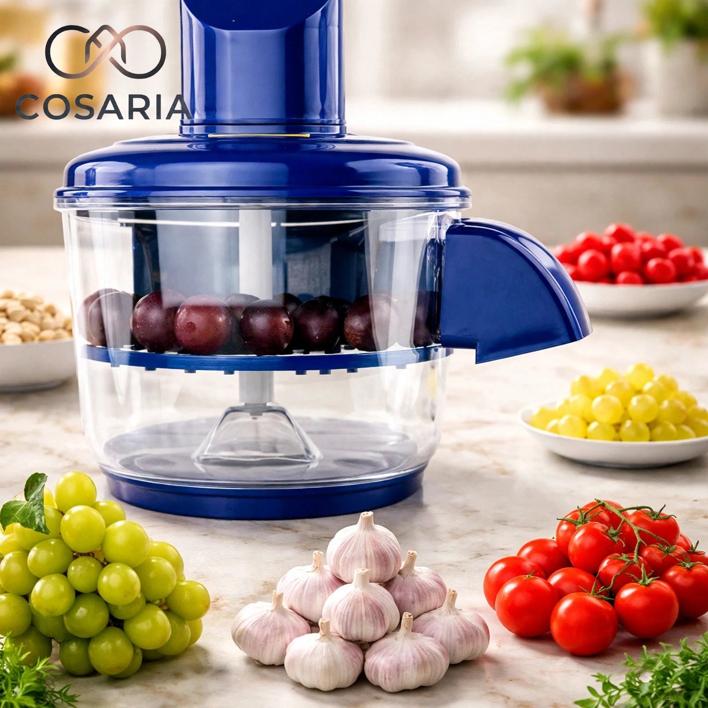 Multi-Functional Vegetable & Fruit Chopper – Manual Food Cutter with Transparent Bow