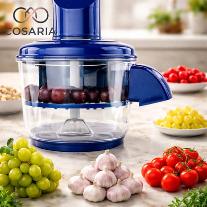 Multi-Functional Vegetable & Fruit Chopper – Manual Food Cutter with Transparent Bow