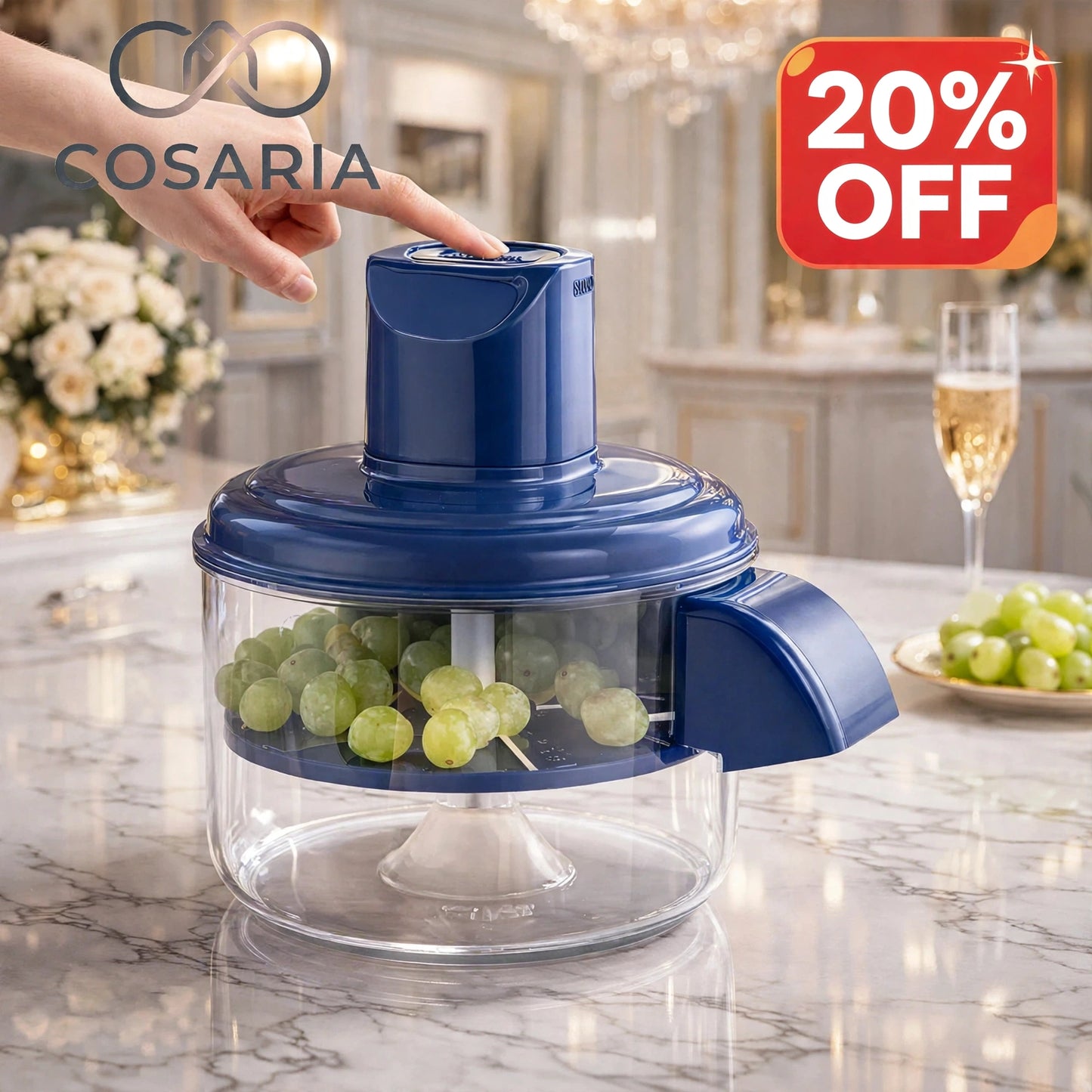 Multi-Functional Vegetable & Fruit Chopper – Manual Food Cutter with Transparent Bow